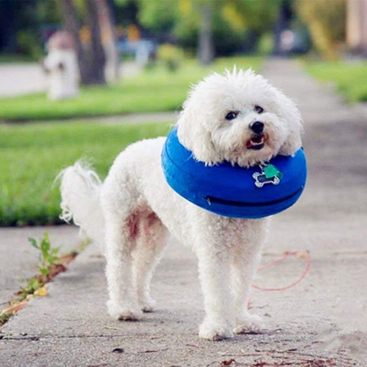 Inflatable Pet Collar Pet Grooming Warm Protective Wound Protection Collar, Size:S