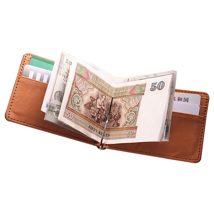 Men Fashion Leather Wallet Solid Purses Clip Cash Holder Wallet ID Credit Card Case(Green)