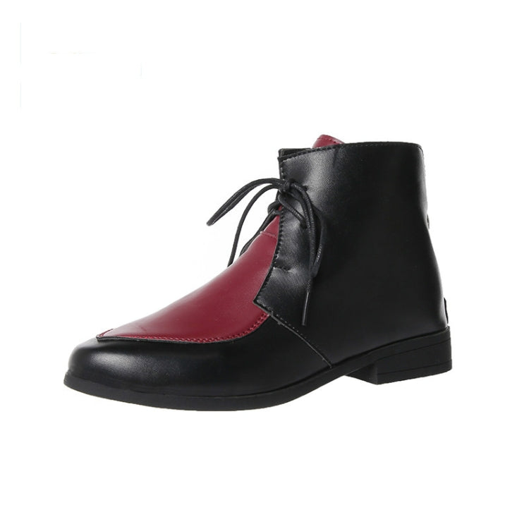 Women Ankle Boots Lace UpLeather Women Shoes, Size:36