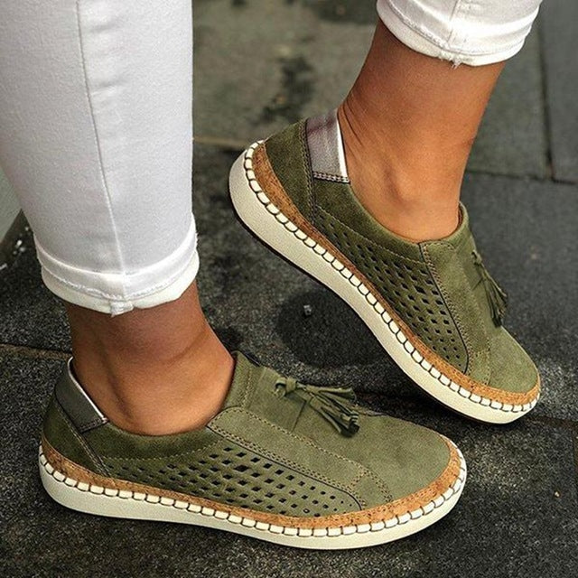 Breathable Sneakers Women Flats, Size:39