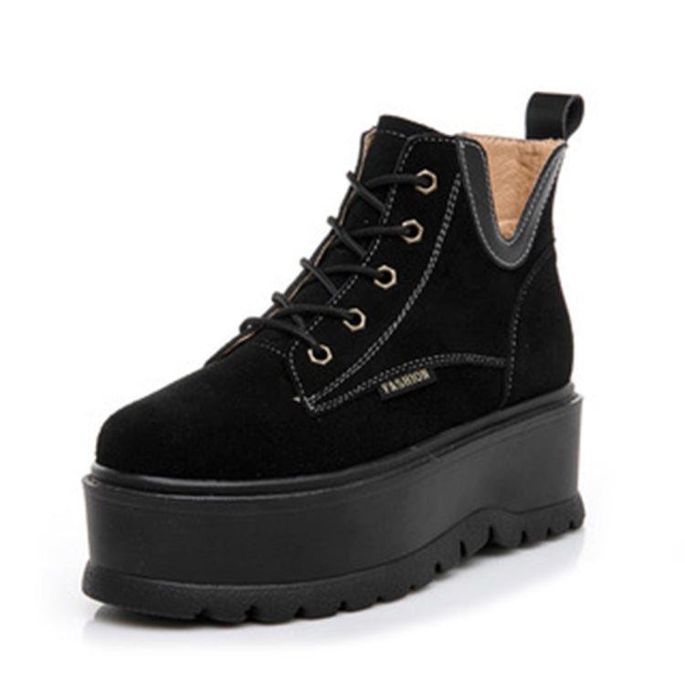 Thick Bottom Increased Warm Martin Boots, Size:37