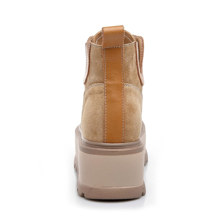Thick Bottom Increased Warm Martin Boots, Size:37