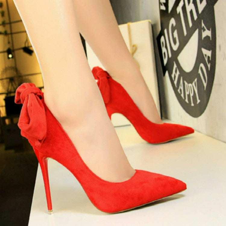Women Pointed Toe Bow-Knot High Heels, Shoe Size:35