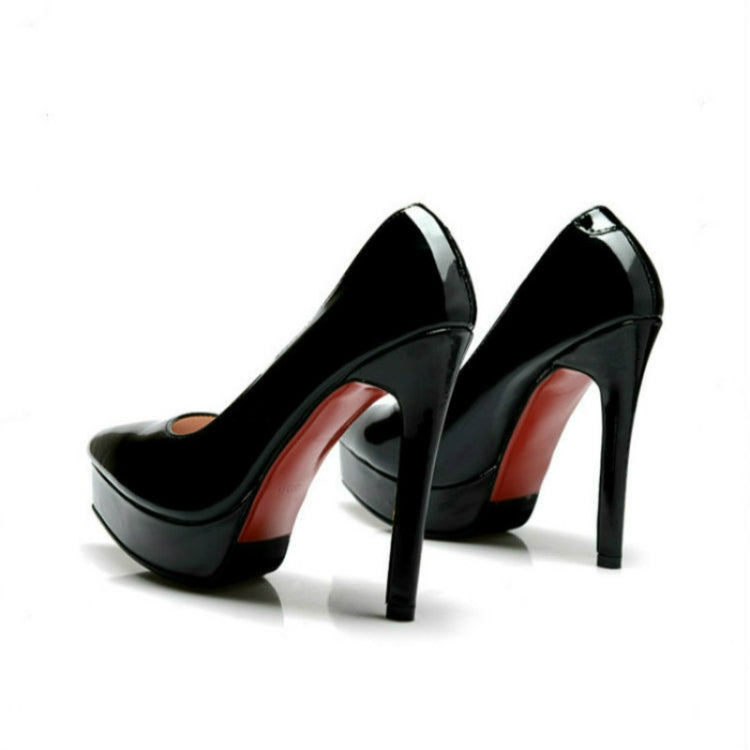 Women Sexy Stiletto Shoes High Heel, Shoes size:41(Black Patent Leather 10cm)