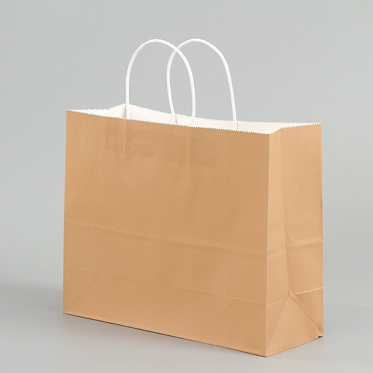 10 PCS Elegant Kraft Paper Bag With Handles for Wedding/Birthday Party/Jewelry/Clothes, Size:32x25x11cm
