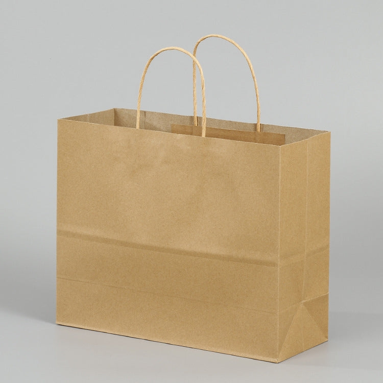 10 PCS Elegant Kraft Paper Bag With Handles for Wedding/Birthday Party/Jewelry/Clothes, Size:32x25x11cm