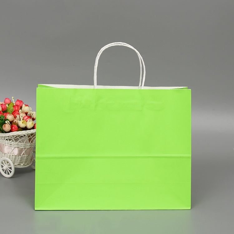 10 PCS Elegant Kraft Paper Bag With Handles for Wedding/Birthday Party/Jewelry/Clothes, Size:32x25x11cm