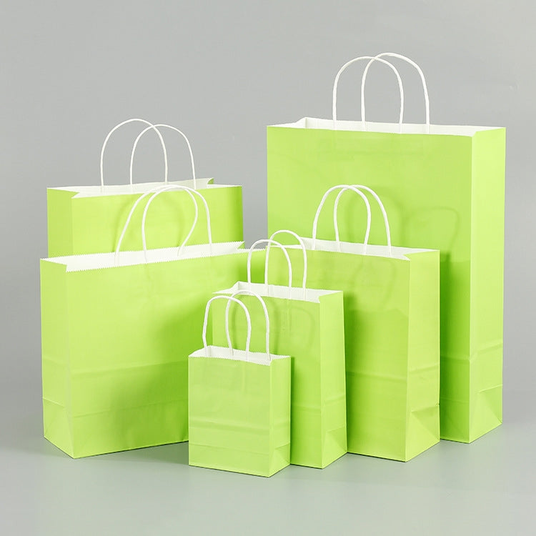 10 PCS Elegant Kraft Paper Bag With Handles for Wedding/Birthday Party/Jewelry/Clothes, Size:32x25x11cm