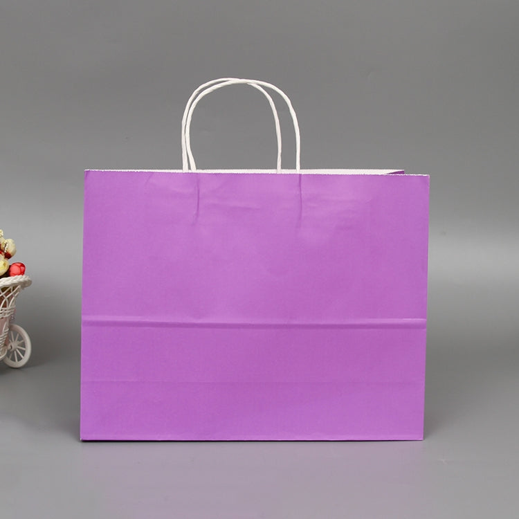 10 PCS Elegant Kraft Paper Bag With Handles for Wedding/Birthday Party/Jewelry/Clothes, Size:32x25x11cm