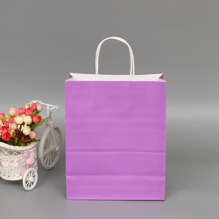 10 PCS Elegant Kraft Paper Bag With Handles for Wedding/Birthday Party/Jewelry/Clothes, Size:32x25x11cm