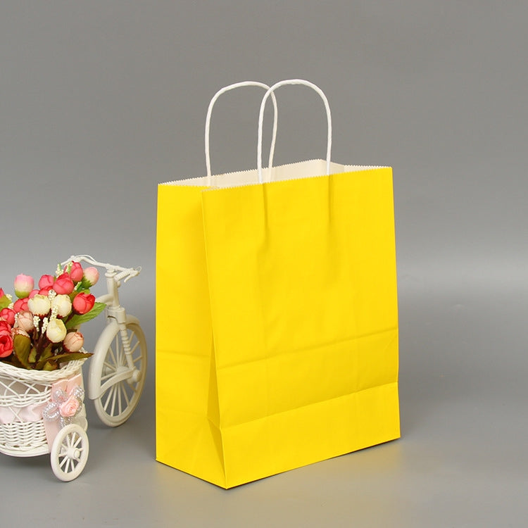 10 PCS Elegant Kraft Paper Bag With Handles for Wedding/Birthday Party/Jewelry/Clothes, Size:32x25x11cm