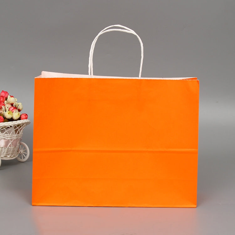 10 PCS Elegant Kraft Paper Bag With Handles for Wedding/Birthday Party/Jewelry/Clothes, Size:32x25x11cm