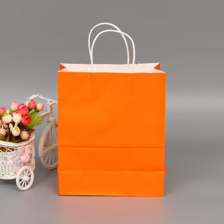 10 PCS Elegant Kraft Paper Bag With Handles for Wedding/Birthday Party/Jewelry/Clothes, Size:32x25x11cm