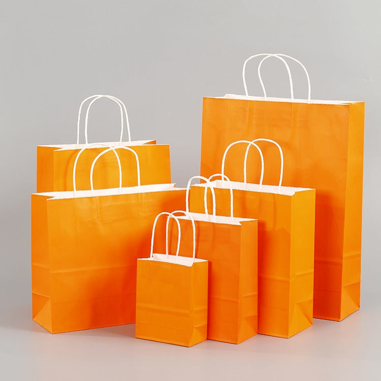 10 PCS Elegant Kraft Paper Bag With Handles for Wedding/Birthday Party/Jewelry/Clothes, Size:32x25x11cm