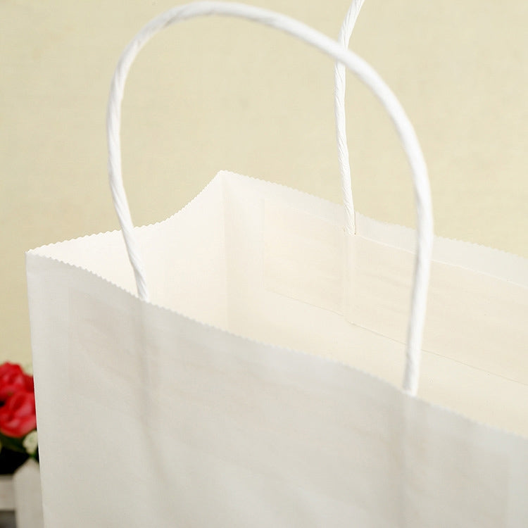 10 PCS Elegant Kraft Paper Bag With Handles for Wedding/Birthday Party/Jewelry/Clothes, Size:32x25x11cm