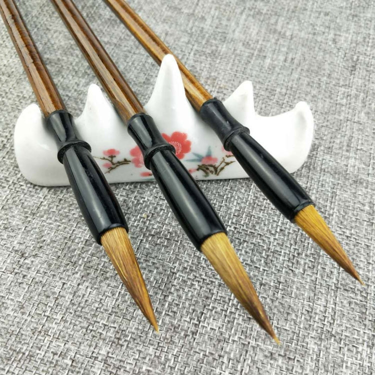 Ceramic Calligraphy Supplies Five Fngers Plum Pattern Brush Pen Holder, Size:10Ã—4.5Ã—2cm