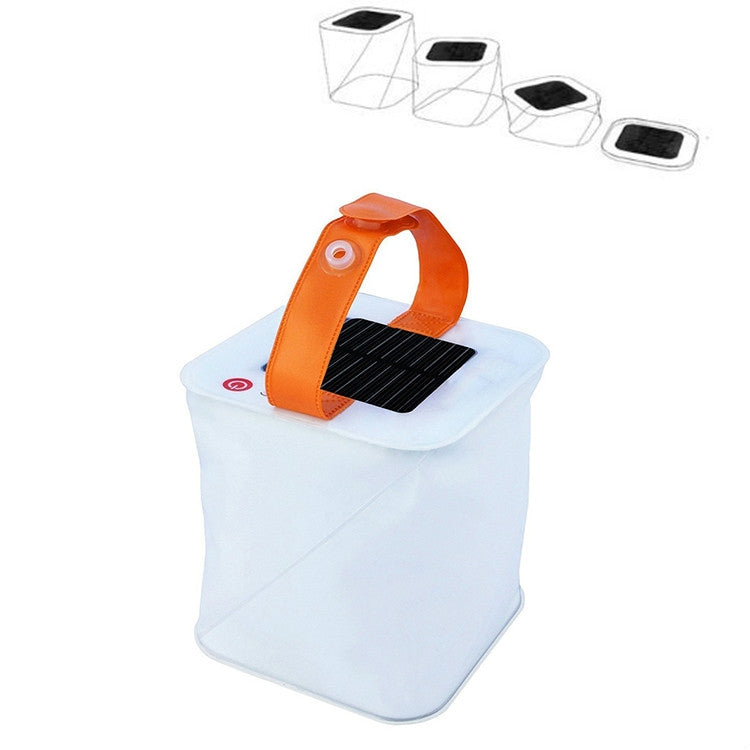 Outdoor LED Camping Light Solar Inflatable Light Waterproof Folding Portable Emergency Light(White)