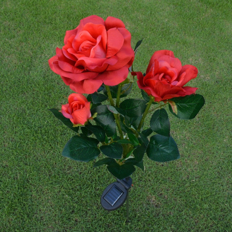 Solar LED Artificial Rose Lantern Garden Decoration Lawn Lamp