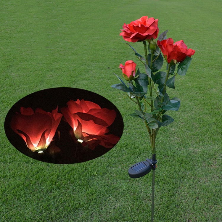 Solar LED Artificial Rose Lantern Garden Decoration Lawn Lamp