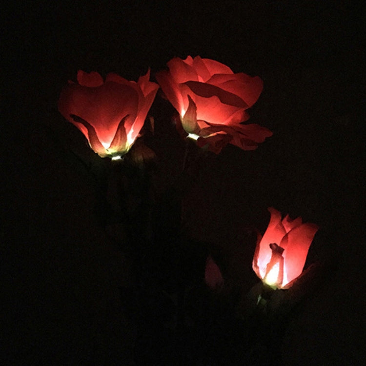 Solar LED Artificial Rose Lantern Garden Decoration Lawn Lamp