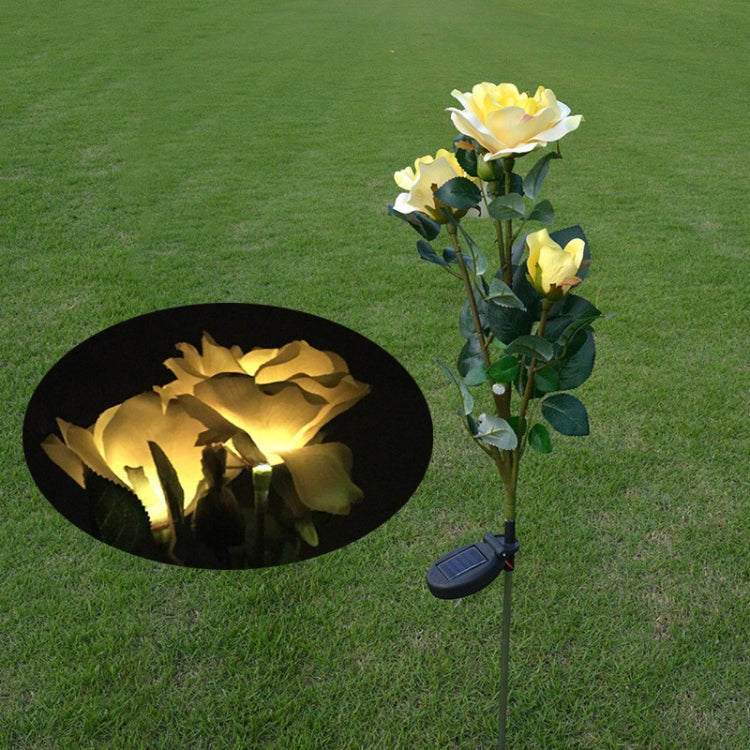 Solar LED Artificial Rose Lantern Garden Decoration Lawn Lamp