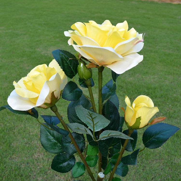 Solar LED Artificial Rose Lantern Garden Decoration Lawn Lamp