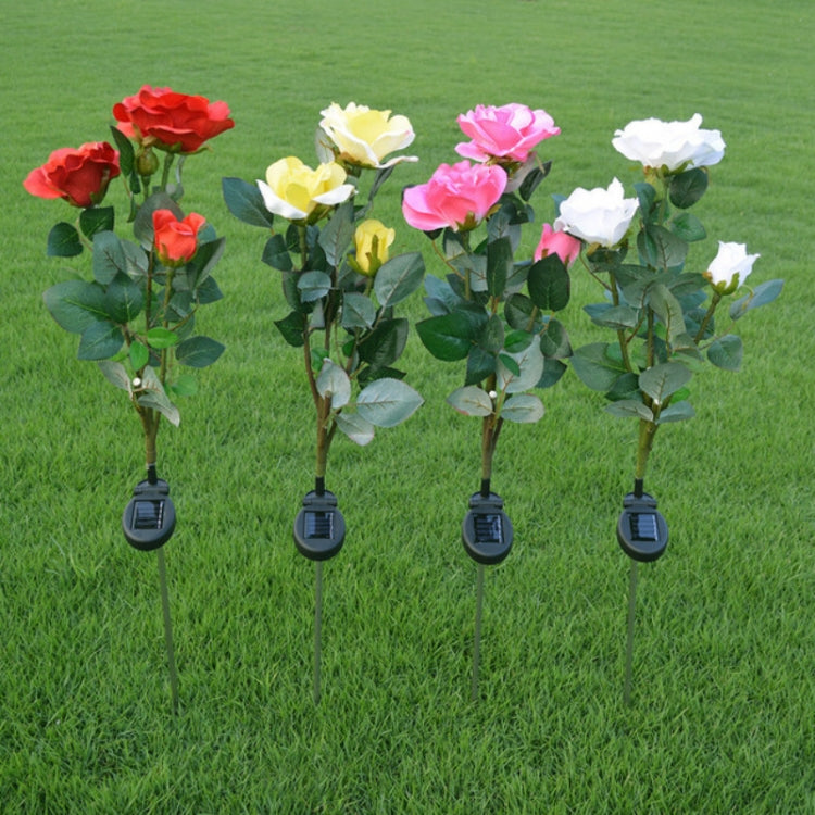 Solar LED Artificial Rose Lantern Garden Decoration Lawn Lamp