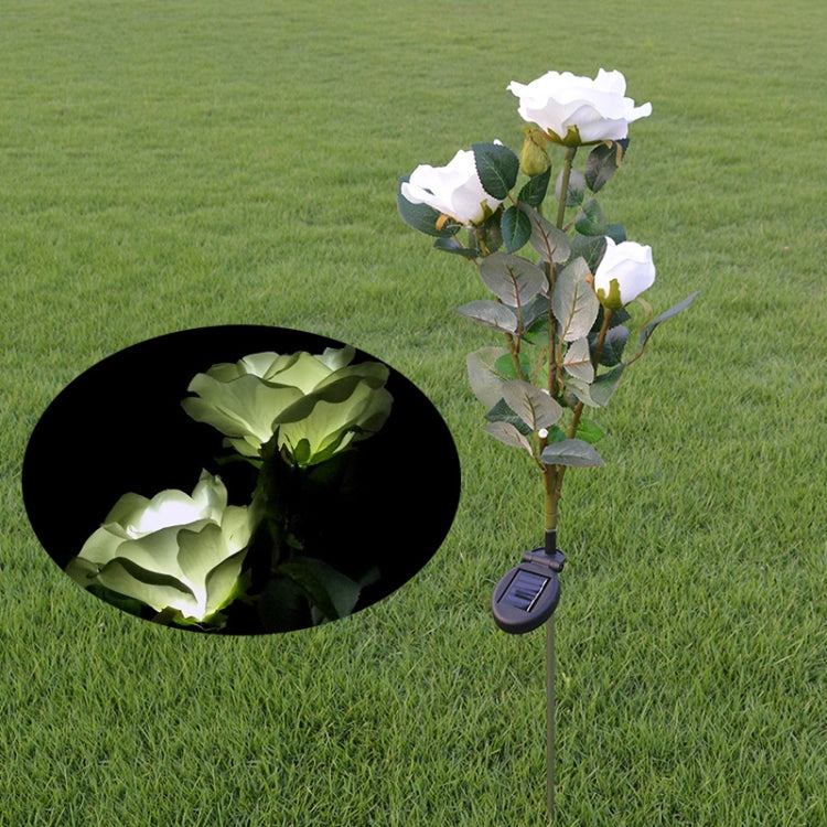 Solar LED Artificial Rose Lantern Garden Decoration Lawn Lamp