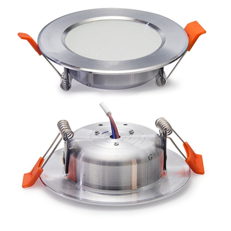 LED Embedded Simple Lamp Ceiling Small Household 3w Spotlight Ceiling Hole Lamp Living Room Bucket, Color:Silver-White, Power:3W