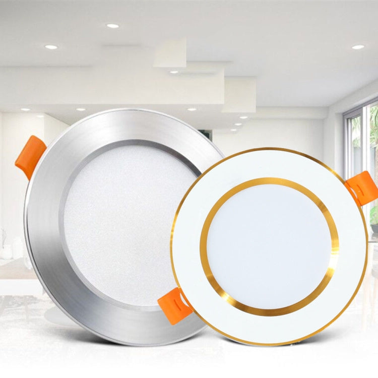 LED Embedded Simple Lamp Ceiling Small Household 3w Spotlight Ceiling Hole Lamp Living Room Bucket, Color:Gold-Light, Power:3W