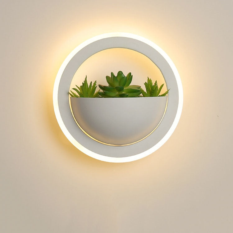 LED Bedside Simple Staircase Corridor Aisle Hotel Decorative Plant Art Wall Lamp