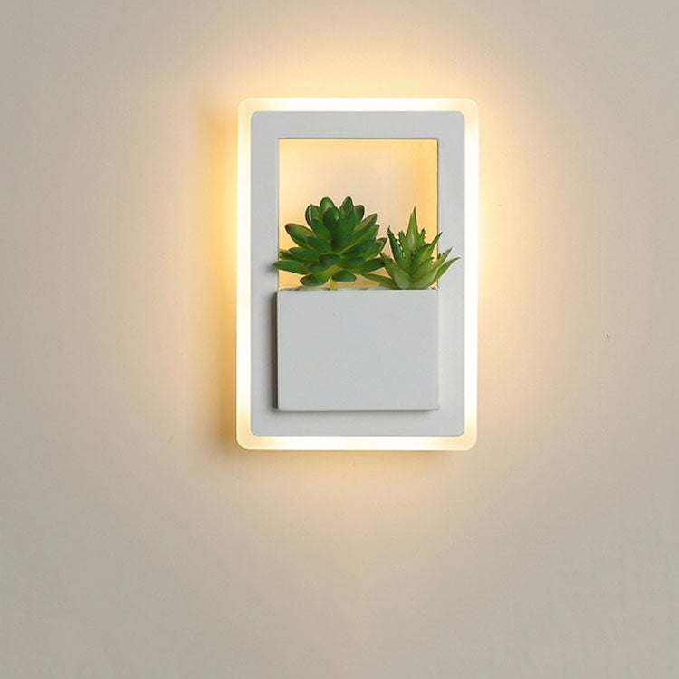 LED Bedside Simple Staircase Corridor Aisle Hotel Decorative Plant Art Wall Lamp