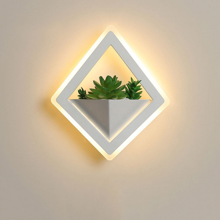 LED Bedside Simple Staircase Corridor Aisle Hotel Decorative Plant Art Wall Lamp
