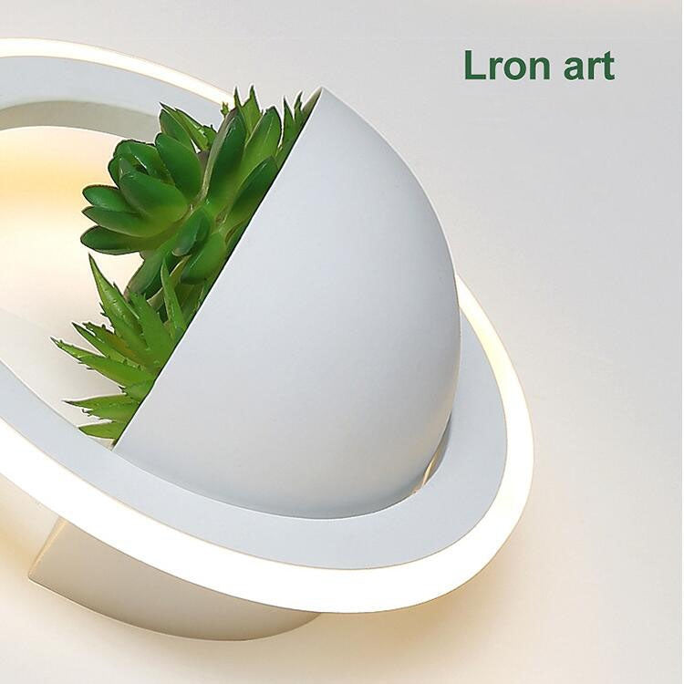 LED Bedside Simple Staircase Corridor Aisle Hotel Decorative Plant Art Wall Lamp