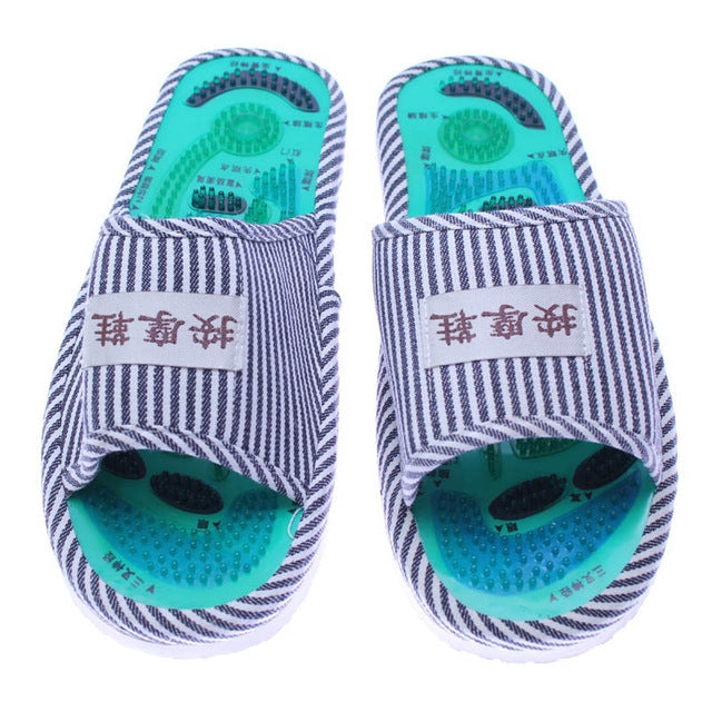 Massage Slippers Striped Massage Shoes Couple Models, Size:One Size