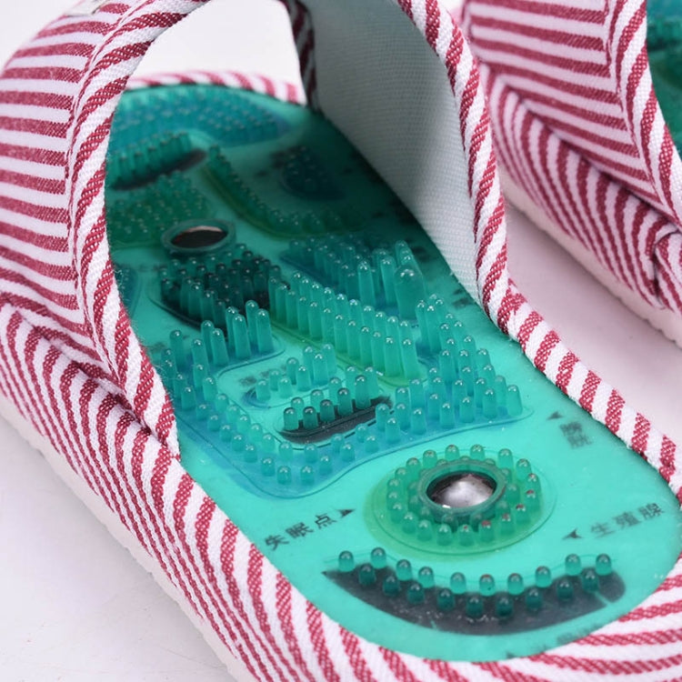 Massage Slippers Striped Massage Shoes Couple Models, Size:One Size