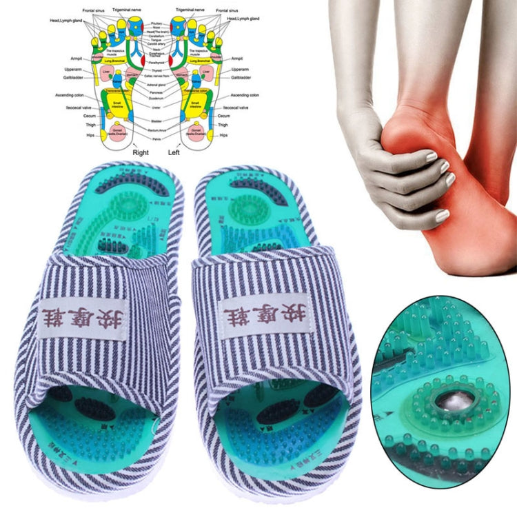Massage Slippers Striped Massage Shoes Couple Models, Size:One Size