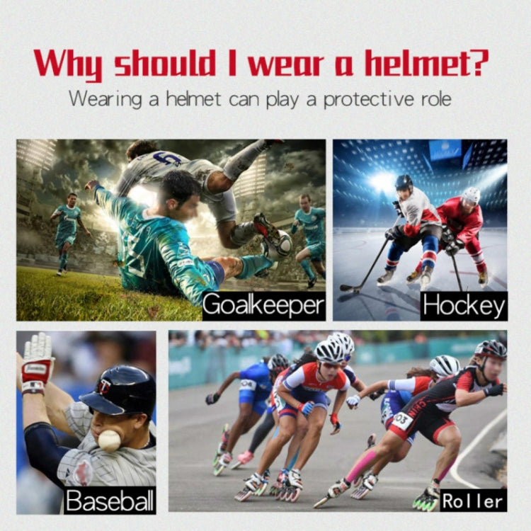Profession Goalkeeper Adjustable Anti-Collision Helmet Sports Protective Gear, Size:L