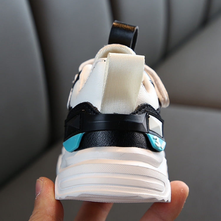 Faux Leather Fashion Comfortable Sneakers Baby Shoes Sports Shoes Autumn Winter Toddler Shoes, Shoes Size:22