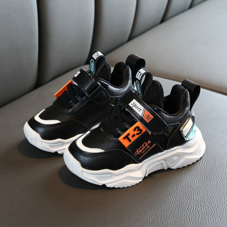Faux Leather Fashion Comfortable Sneakers Baby Shoes Sports Shoes Autumn Winter Toddler Shoes, Shoes Size:23