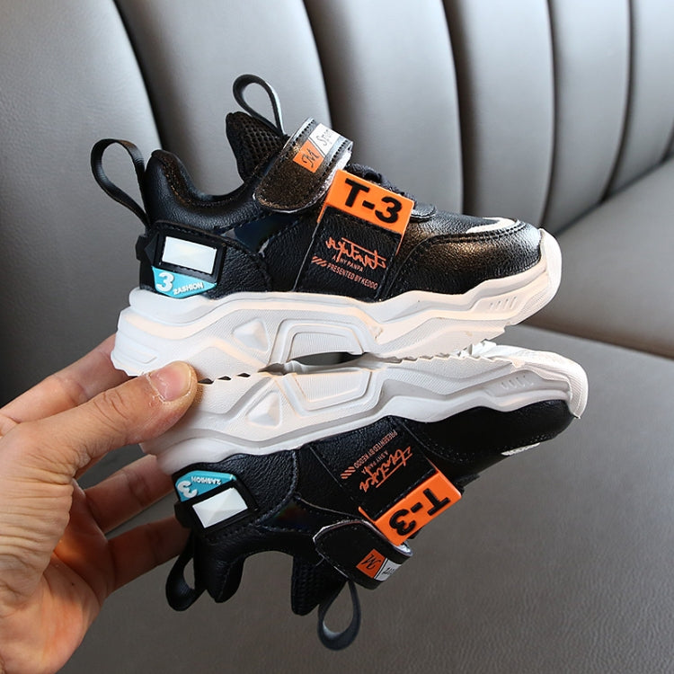 Faux Leather Fashion Comfortable Sneakers Baby Shoes Sports Shoes Autumn Winter Toddler Shoes, Shoes Size:24