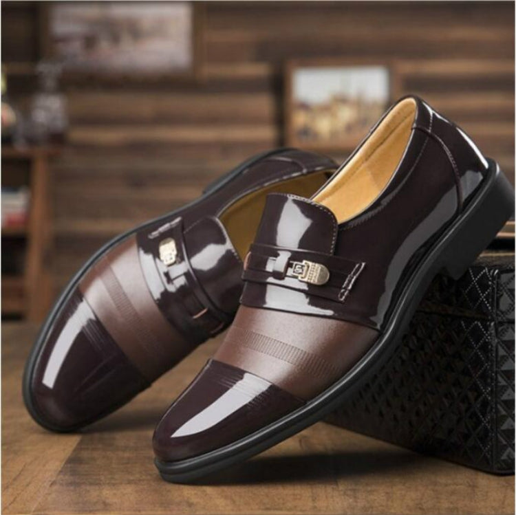 Men Summer Hole Shoe Slip-on Dress Business Shoes, Size:38