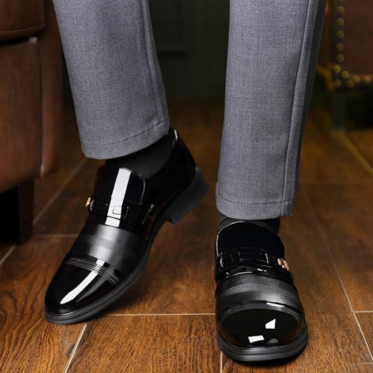 Men Summer Hole Shoe Slip-on Dress Business Shoes, Size:45