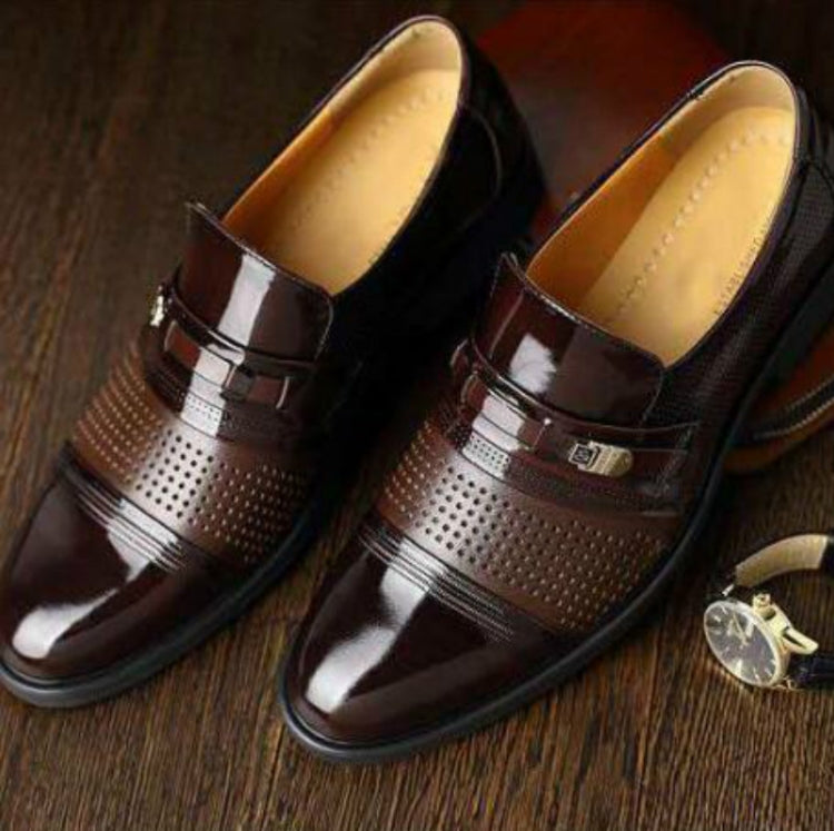 Men Summer Hole Shoe Slip-on Dress Business Shoes, Size:48