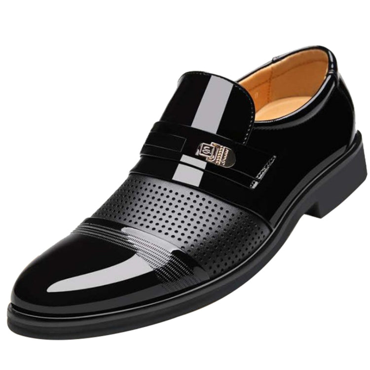 Men Summer Hole Shoe Slip-on Dress Business Shoes, Size:48