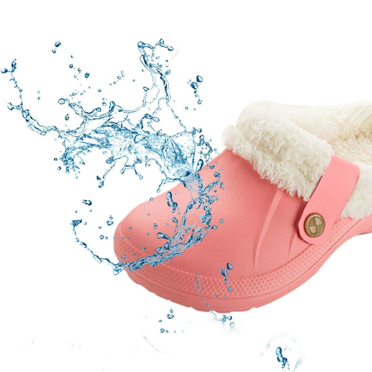 Waterproof Indoor Home Winter Warm Non-Slip Wool Cotton Slippers Couple Models, Size:39-40