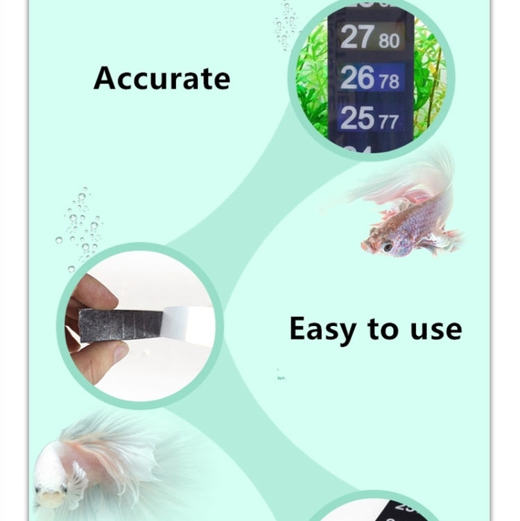 2 PCS PET Material Digital LCD Color Fish Tank Sticker Thermometer