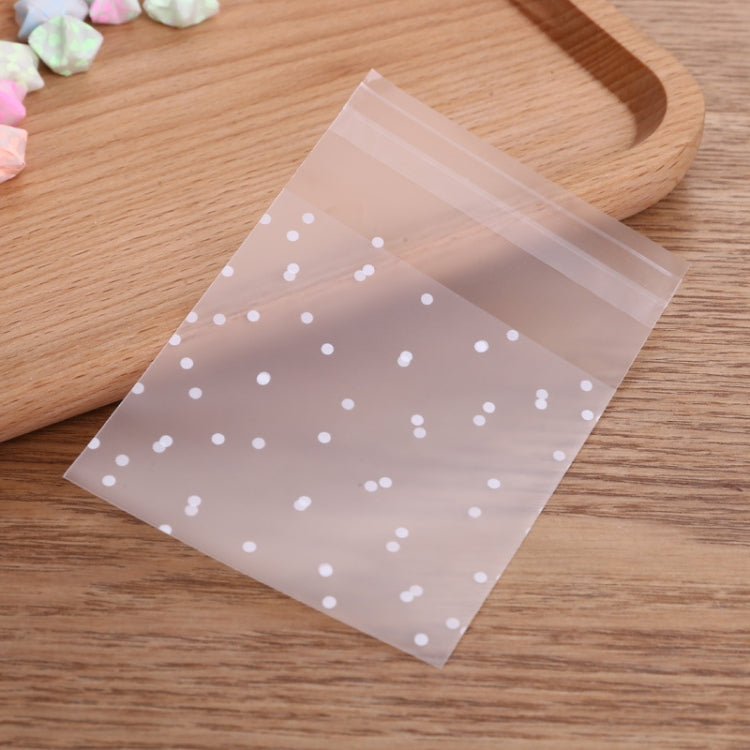100 PCS Plastic Transparent Cellophane Bags Polka Dot Candy Cookie Gift Bag with DIY Self Adhesive Pouch Celofan Bags for Party, Size:5.5x5.5cm(Transparent)