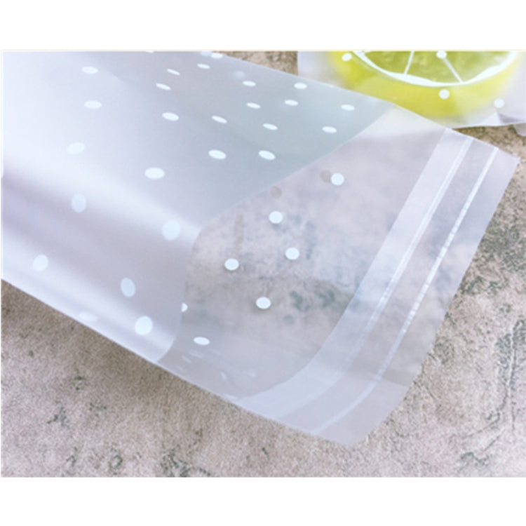 100 PCS Plastic Transparent Cellophane Bags Polka Dot Candy Cookie Gift Bag with DIY Self Adhesive Pouch Celofan Bags for Party, Size:5.5x5.5cm(Transparent)