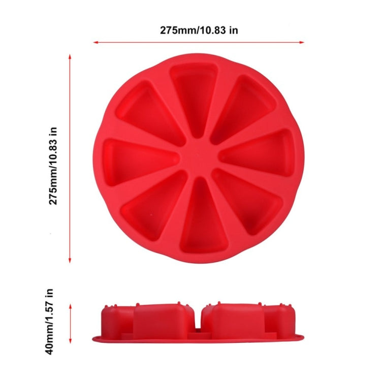 DIY Silicone Eight-point Triangle Mould Silicone Cake Mold Baking Tool, Random Color Delivery(27Ã—4.5cm)